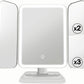 3 Folds Lighted Makeup Mirror